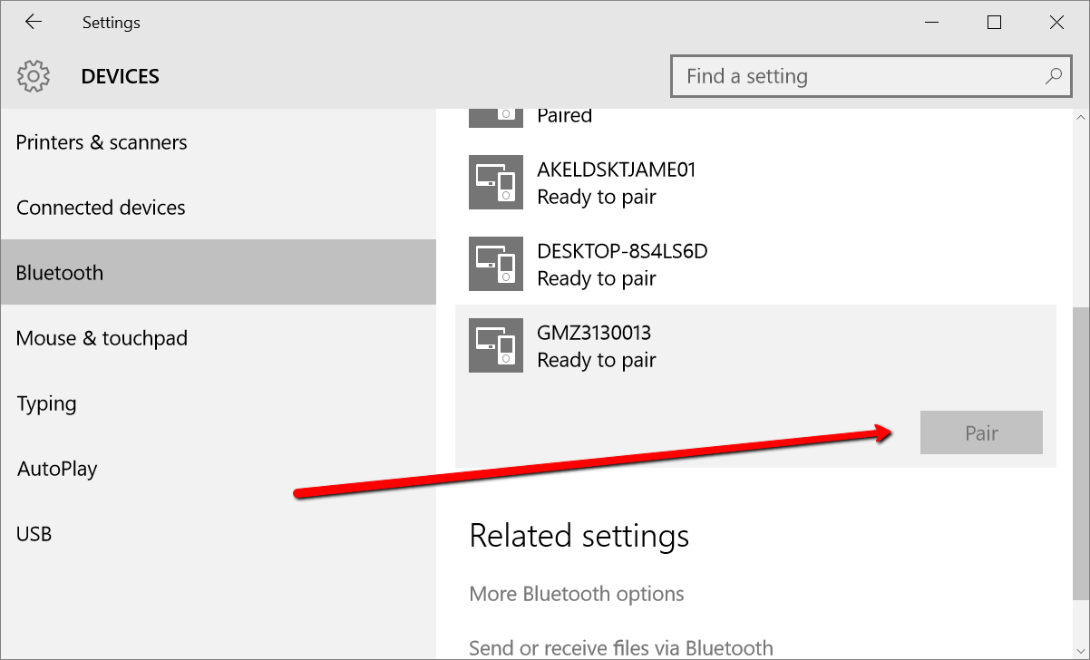 Establishing a Bluetooth PAN connection between FieldGenius and a